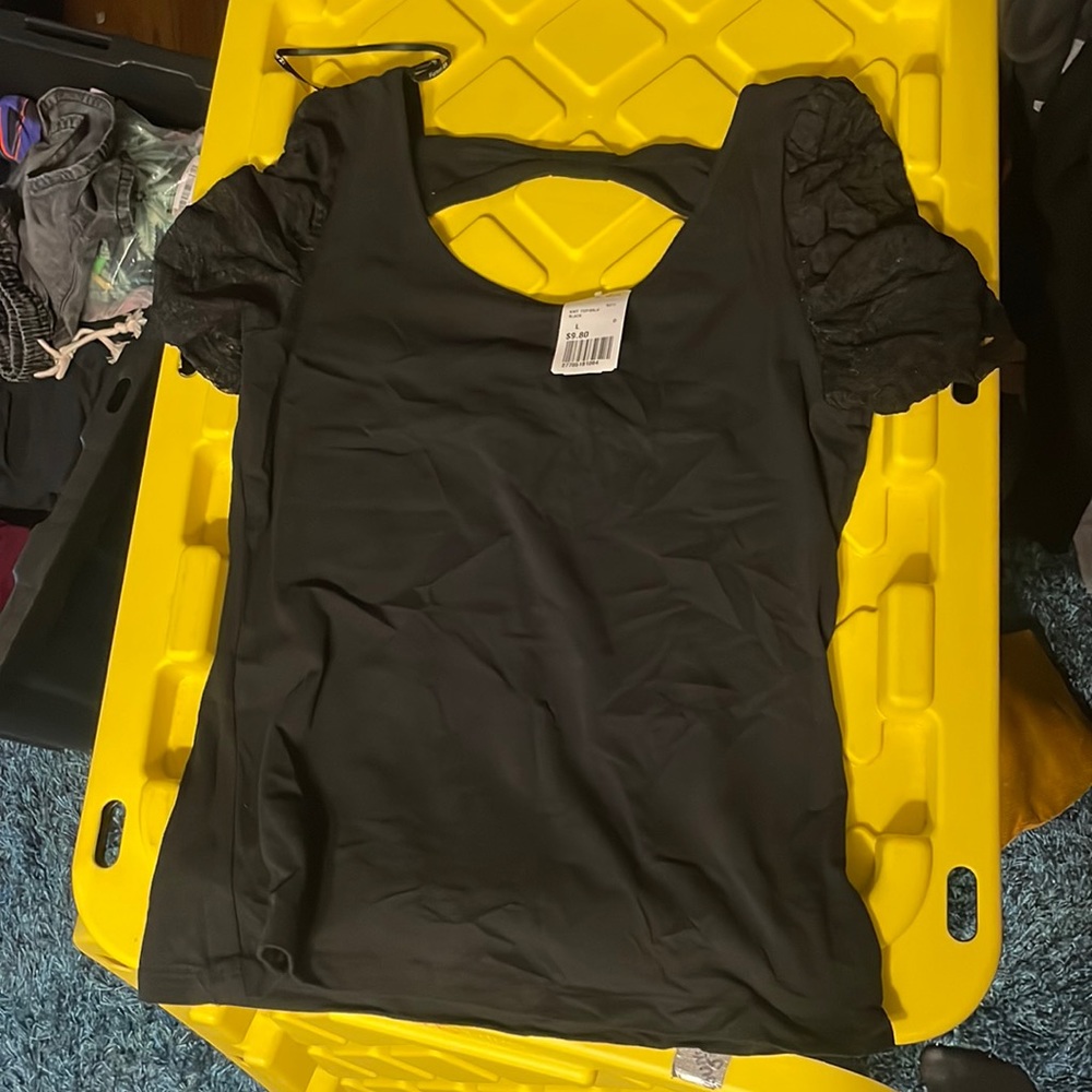 Forever 21 black laced sleeved shirt BNWT